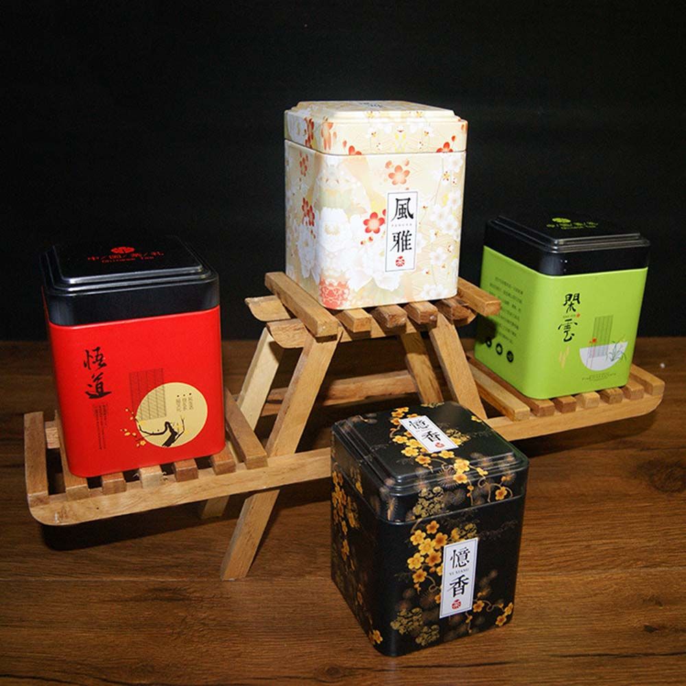 Coffee Tea Sugar Container Set - メタル装飾キッチン収納用砂糖密封容器、茶筒、茶葉入れ、コーヒー保存容器、気密容器