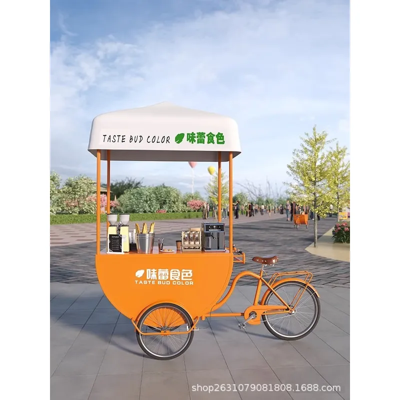 Coffee Tea With Milk - 屋外モバイルフードカート、コーヒー、ミルクティー、レモネード、もち米団子、ソーセージなどの販売に最適な屋台、バザール、ベンダートロリー