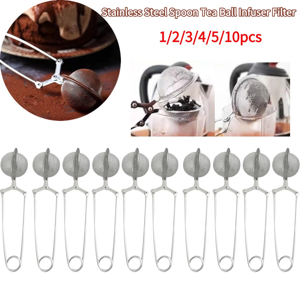 Tea Strainer Mesh - ステンレス鋼スプーンティーボール注入器フィルタースクイズ葉ハーブメッシュストレーナー茶注入器メッシュティーボールフィルター茶器