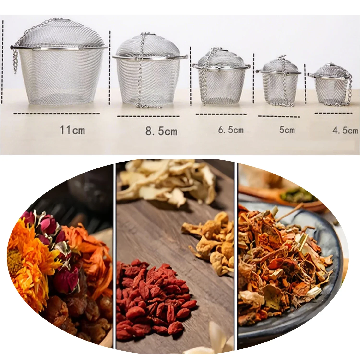 1-2 個ステンレス鋼ティースパイスストレーナー調味料ボール - Tea Strainer Mesh のレビューと価格
