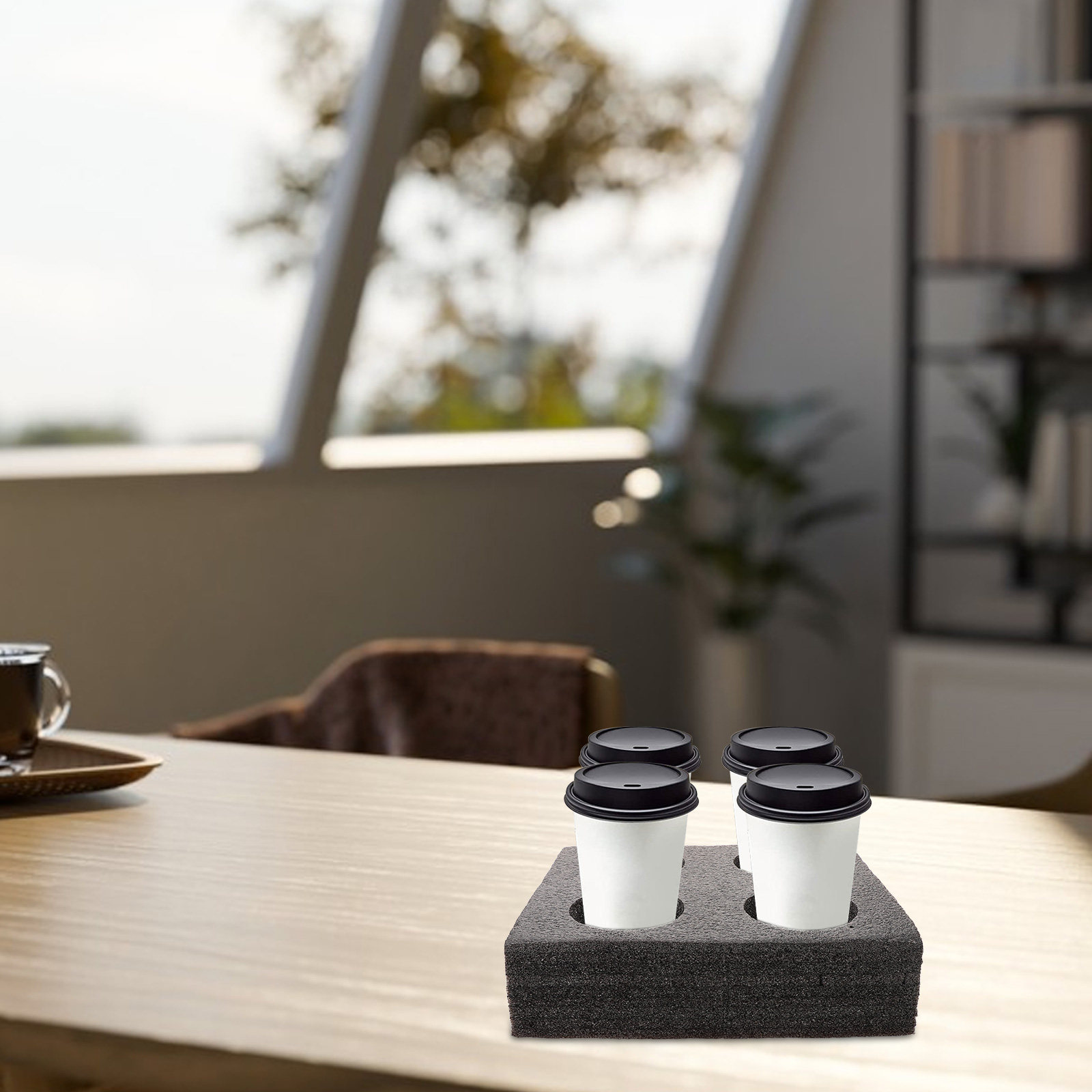 4杯用マルチホールカップキャリアトレイ、テイクアウトドリンク - Coffee Tea With Milk のレビューと価格
