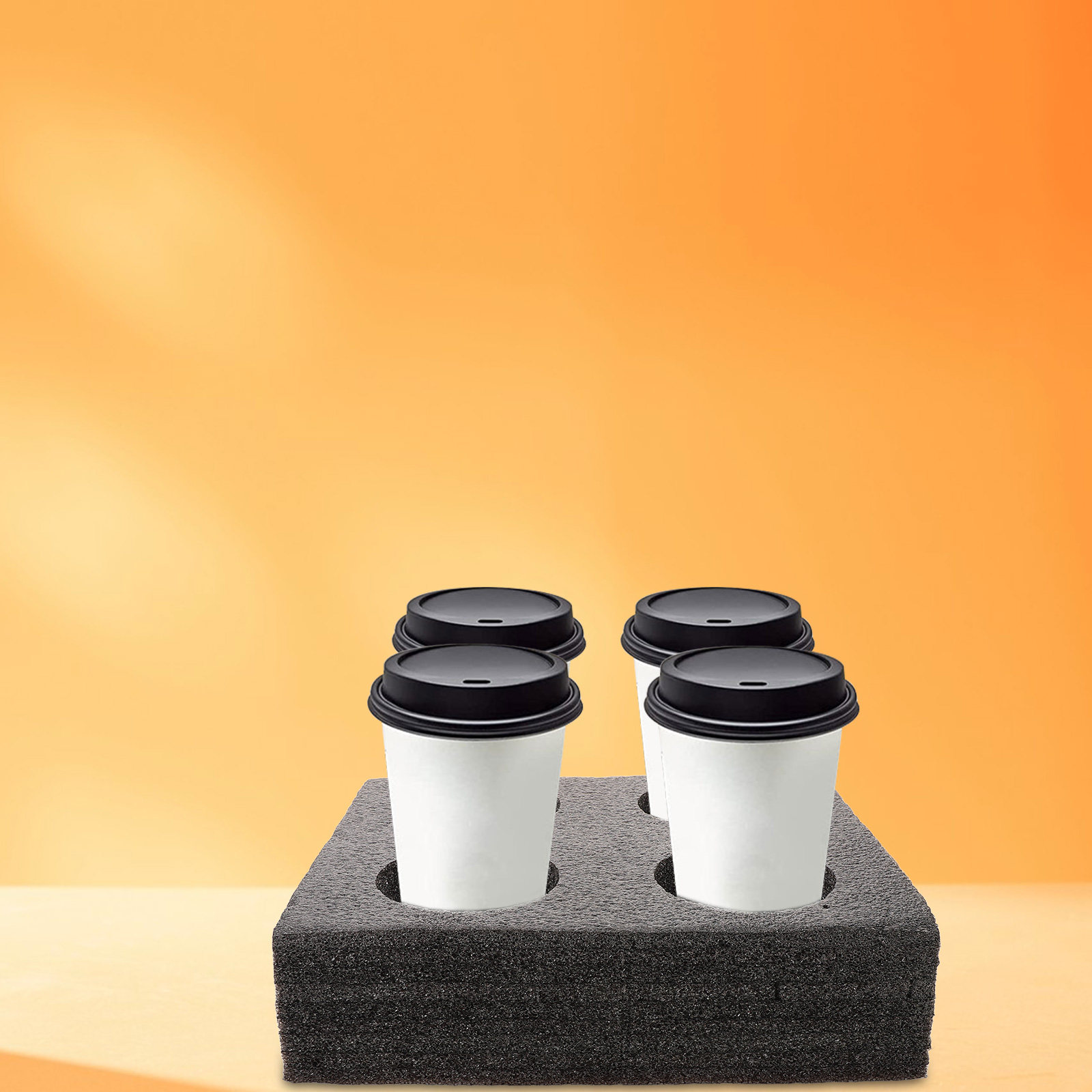 4杯用マルチホールカップキャリアトレイ、テイクアウトドリンク - Coffee Tea With Milk のレビューと価格