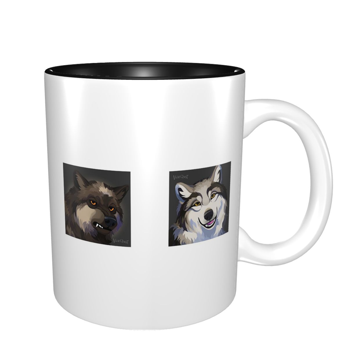 WolfQuest モーニングフェイスマグ面白いセラミックコ - Morning Tea Coffee のレビューと価格