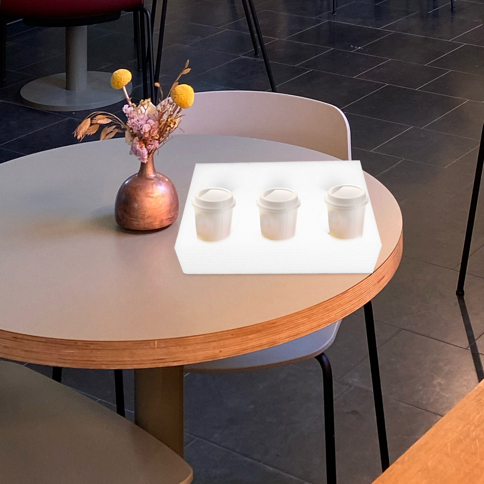 2個入り飲料カップホルダートレイ、多穴ドリンクキャリア、コー - Coffee Tea With Milk のレビューと価格