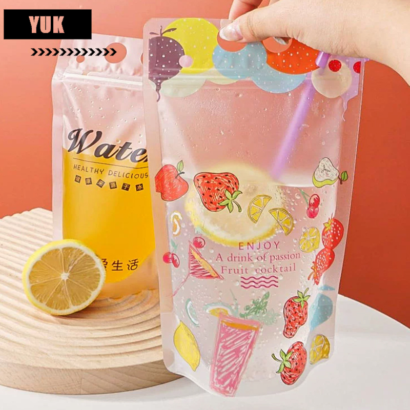 ジュース、コーヒー、ミルクティー用の透明飲料包装袋のカスタム - Coffee Tea With Milk のレビューと価格