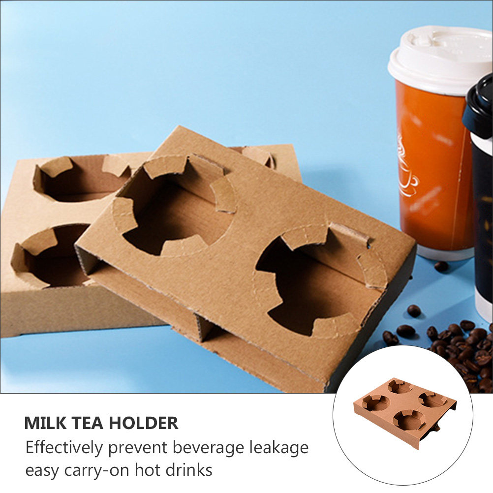 10 個環境に優しい生分解性紙ドリンクキャリアトレイコーヒー - Coffee Tea With Milk のレビューと価格