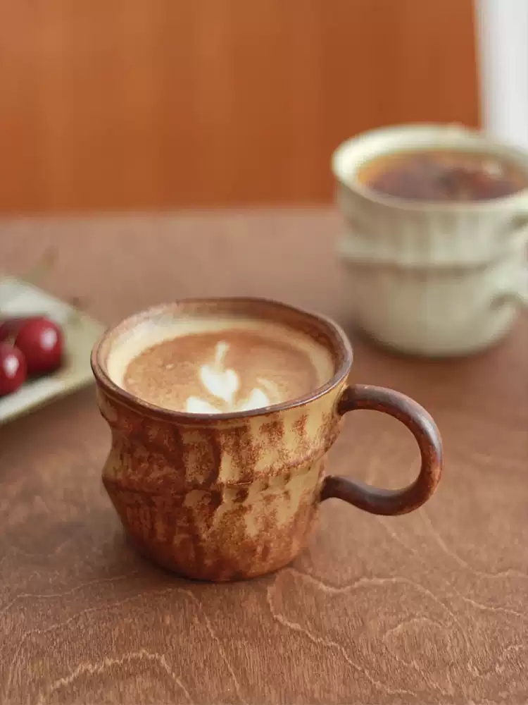 ヴィンテージハンドメイド不規則形状セラミックマグカップ 20 - Morning Tea Coffee のレビューと価格