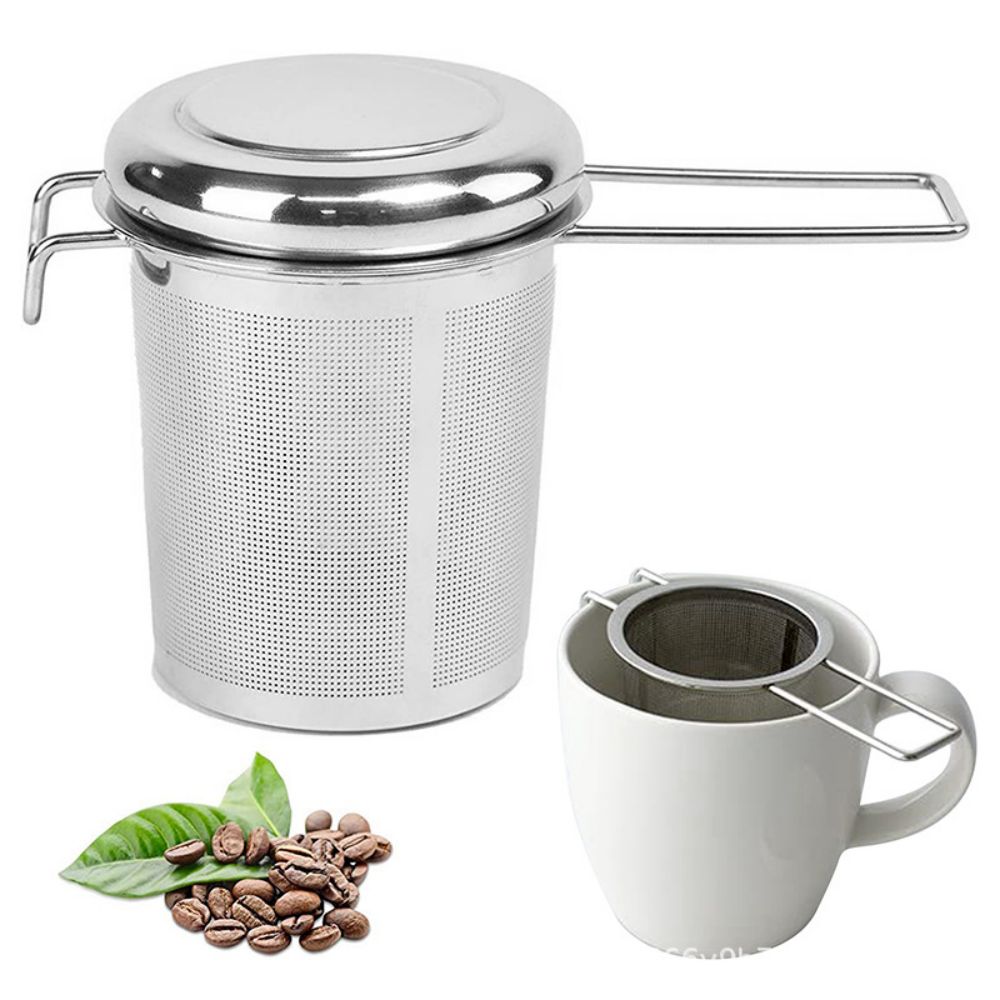 ふた付きステンレス製ティードレン,ティーストレーナー,折りた - Tea Strainer Mesh のレビューと価格