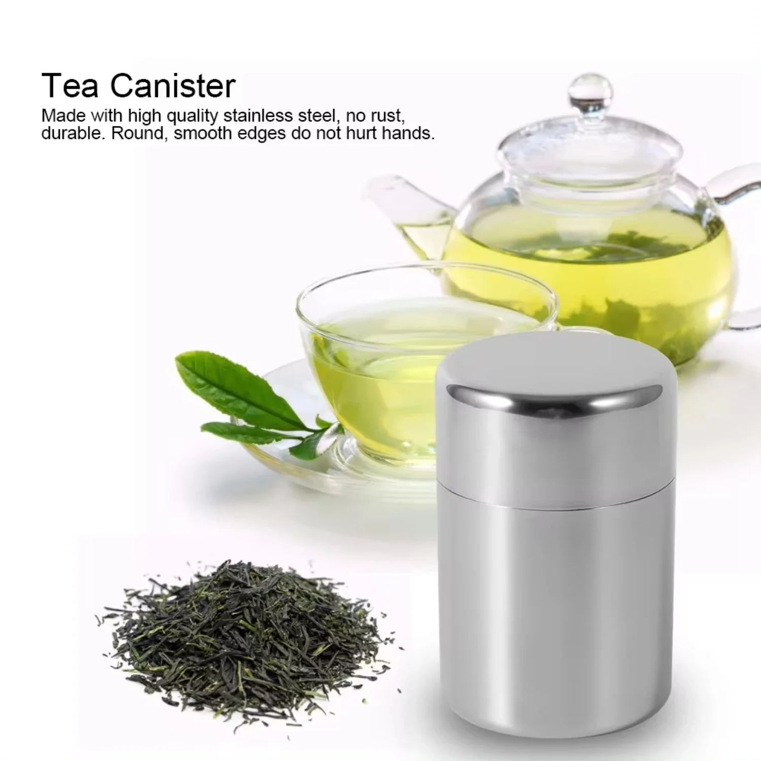 ステンレス製茶葉缶キャニスター容器 家庭用キッチンキャニスタ - Coffee Tea Sugar Container Set のレビューと価格