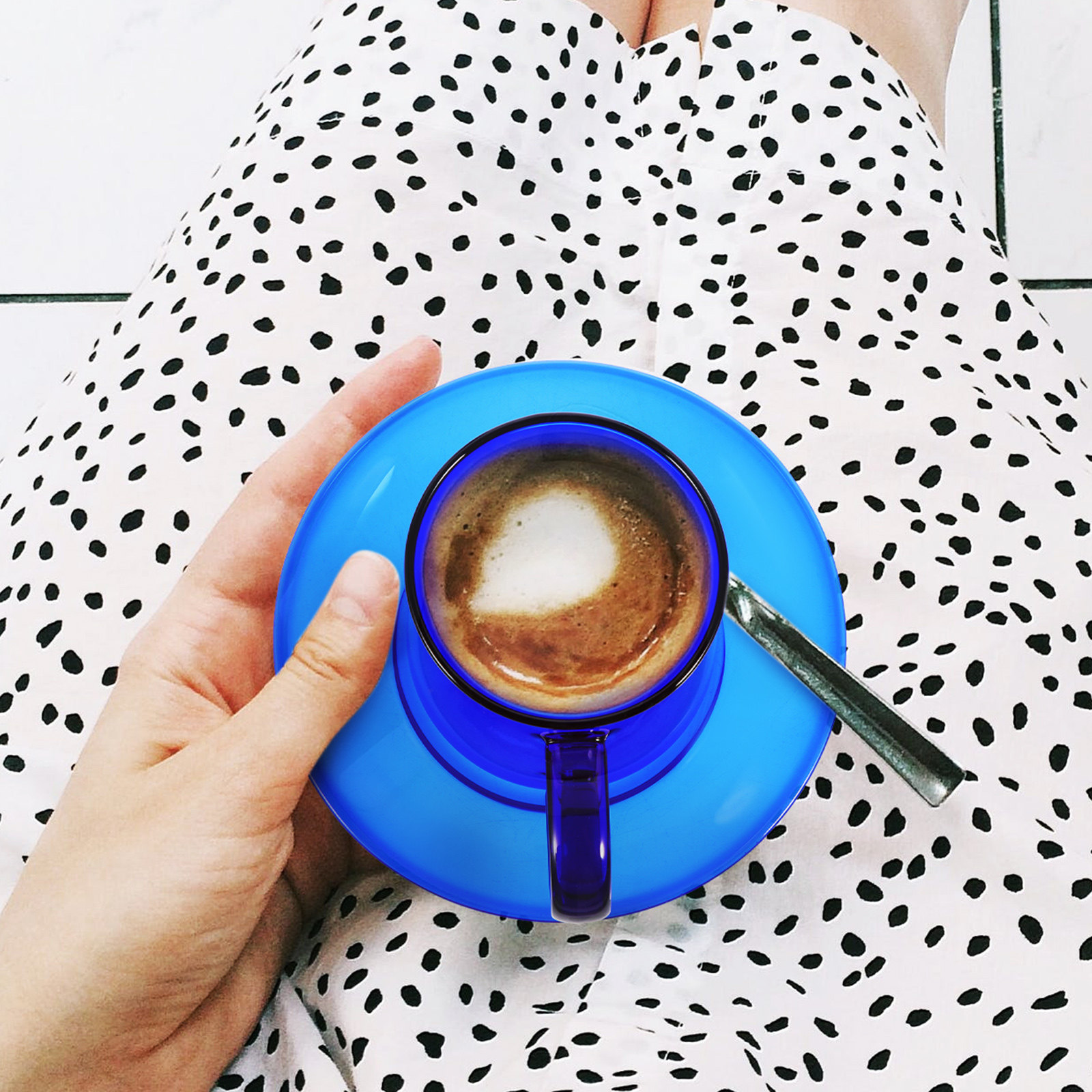 1セット ヴィンテージガラスコーヒーカップセット レトロなド - Morning Tea Coffee のレビューと価格